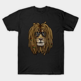 African Rasta lion, Dreadlocks T-Shirt